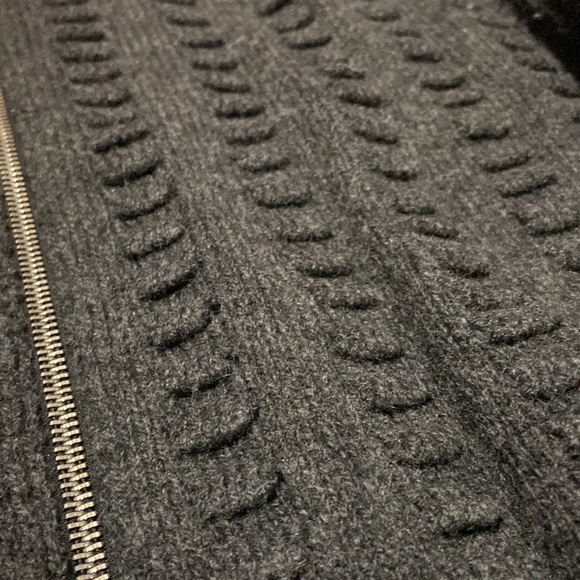 DVF lambswool cashmere park city long quilted gray zip vest S/P - Picture 14 of 14